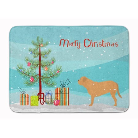 Carolines Treasures Dogue De Bordeaux Merry Christmas Tree Machine Washable Memory Foam Mat BB2988RUG